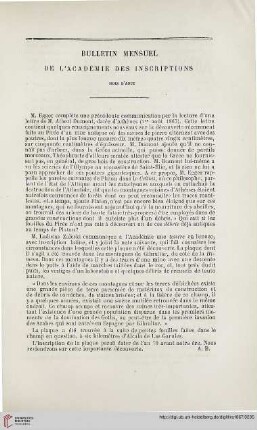 Bulletin mensuel