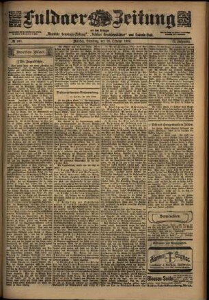 Zweite Ausgabe vom Dienstag, den 28. Oktober 1902.