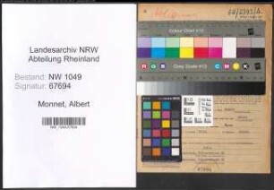 Entnazifizierung Albert Monnet , geb. 02.03.1897 (Werkmeister)