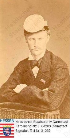 Carrière, Justus, Prof. Dr. phil. (1854-1893) / Porträt als Burschenschafter 'älterer Herr', Halbfigur