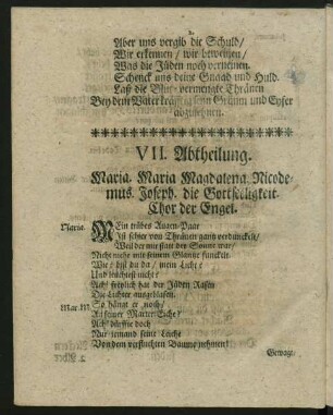 VII. Abtheilung