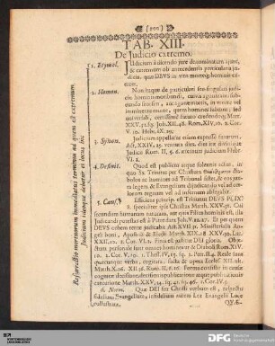 Tab. XIII. De Judicio extremo.