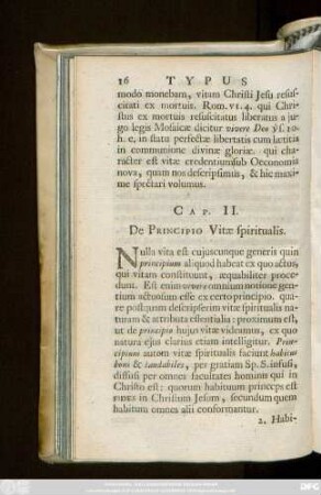 Cap. II. De Principio Vitae spiritualis.