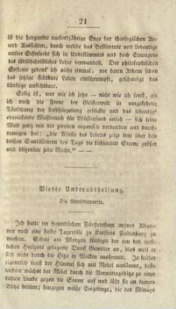 Vierte Unterabtheilung