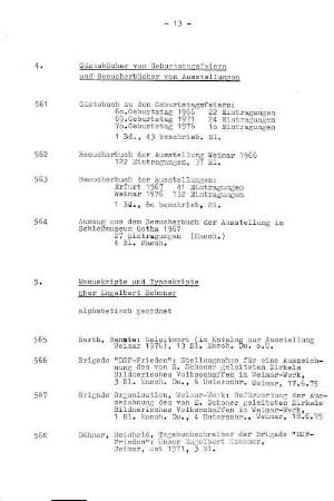 5. Manuskripte und Typoskripte über Engelbert Schoner