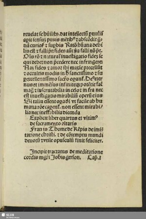 Johannes Gerson: De meditatione cordis.