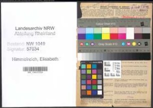 Entnazifizierung Elisabeth Himmelreich , geb. 08.08.1909 ()