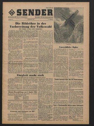 Betriebszeitung 'WF-Sender', Nr.31/1954 (8. September 1954)