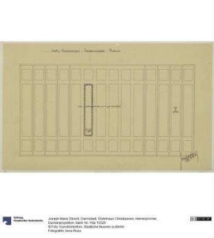 Darmstadt, Wohnhaus Christiansen, Herrenzimmer, Deckenprojektion