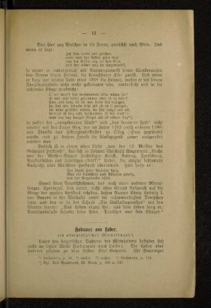 Hadamar von Laber, ein oberpfälzischer Minnesänger.