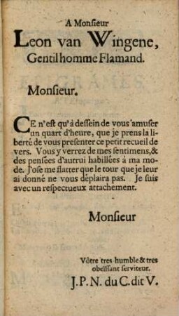 Epigrames et autres petites pièces de poësie