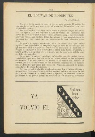 El Bolívar de Rodríguez