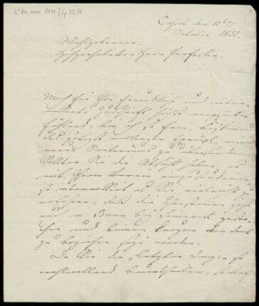 Brief von Louis Spohr an Ferdinand Gotthelf Hand