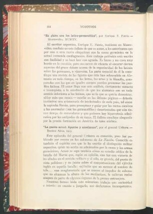 "La guerra actual. Apuntes y enseñanzas", por el general Uriburu