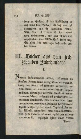 134-260, III. Bücher aus dem sechzehenden Jahrhundert