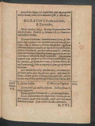Horatius Poeta nascitur ...