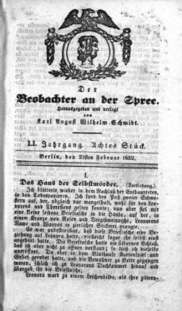 8. Stueck, 23. Februar 1852