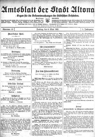 Nummer 23 : Freitag, den 6. Mai 1921