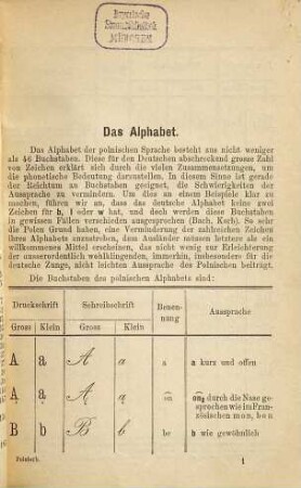 Die Kunst, die polnische Sprache durch Selbstunterricht schnell und leicht zu erlernen : theoretisch-praktische Sprachlehre für Deutsche