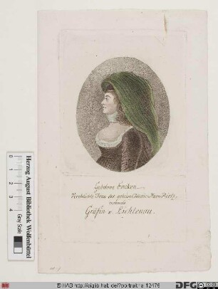 Bildnis Wilhelmine Gräfin von Lichtenau, geb. Enke, verheir. Rietz