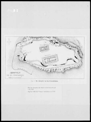 Plan der Akropolis von Athen vor den Perserkriegen