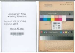 Entnazifizierung Gustav Riewe , geb. 27.02.1893 (Kaufmann)
