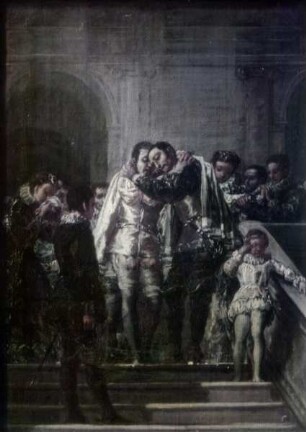 San Francisco de Borja nimmt in seinem Palast Abschied von seinem Bruder