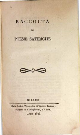 Raccolta di poesie satiriche