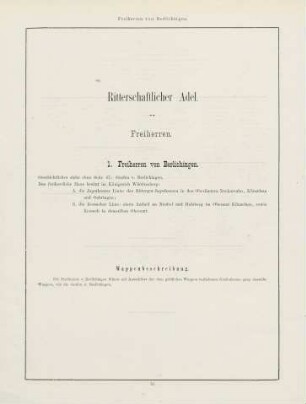 76-207, Ritterschaftlicher Adel. Freiherren