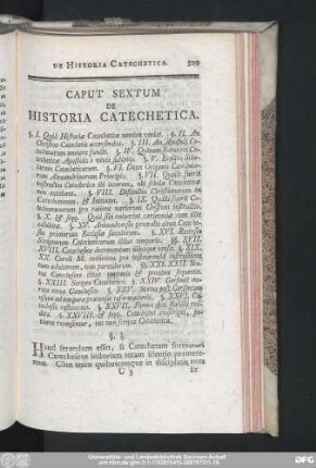Caput Sextum De Historia Catechetica.