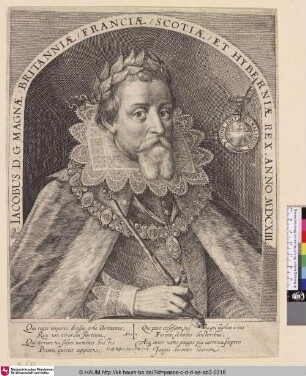 Jacobus D. G Magnae Britanniae / Franciae / Scotiae / et Hyberniae Rex