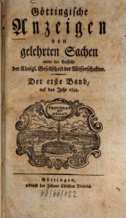 Göttingische Anzeigen von gelehrten Sachen. 1793, 1
