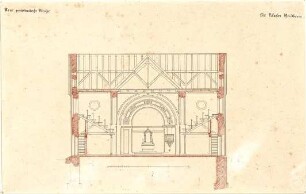 Gärtner, Friedrich von; Heilsbronn; Münsterkirche - Querschnitt