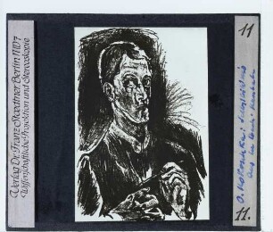 Kokoschka, Selbstbildnis (Lihtographie) (Privatbesitz)