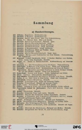 a) Handzeichnungen (Nr. 224-312)