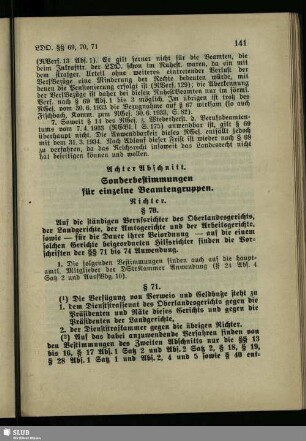 Achter Abschnitt. Sonderbestimmungen für einzelne Beamtengruppen