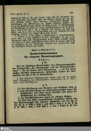 Achter Abschnitt. Sonderbestimmungen für einzelne Beamtengruppen