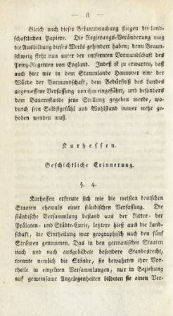 Kurhessen. Geschichtliche Erinnerung