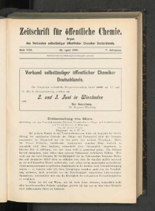 Heft VIII. 30. April 1899.