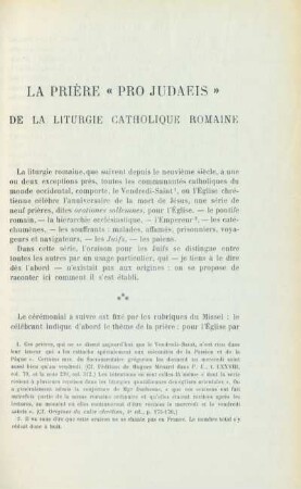La prière "Pro Judaeis" de la liturgie catholique romaine