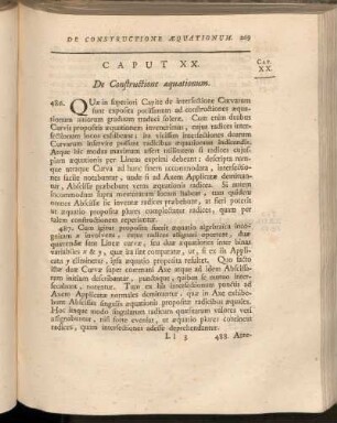 Caput XX. De Constructione aequationum