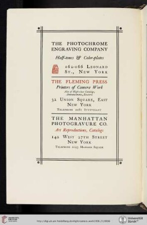 The Fleming Press [Printers of Camera Work]