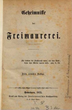 Geheimnisse der Freimaurerei