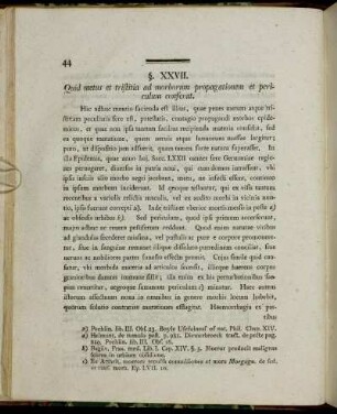 §. XXVII. Quid metus et tristitia ad morborum propagationem et periculum conserat.