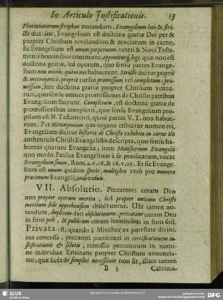 VII. Absolutio