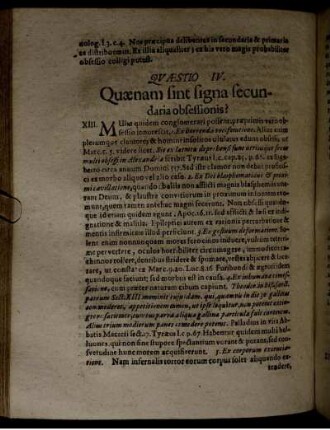 Quaestio IV. Quaenam sint signa secundaria obsessionis?