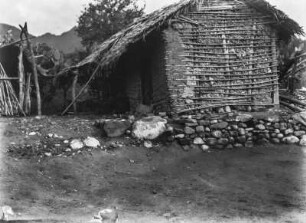Hütte mit Maisstrohdach (Bolivienreisen Schmieder 1924-1925)