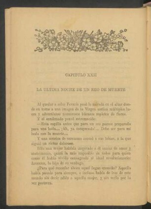 Capítulo XXII - La última noche de un reo de muerte
