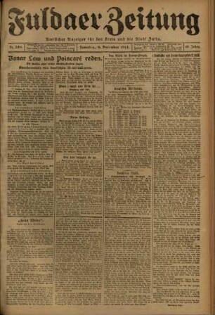 Ausgabe vom Samstag, den 16. Dezember 1922.