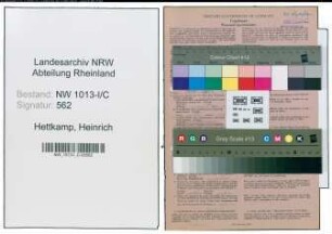 Entnazifizierung Heinrich Hettkamp , geb. 18.02.1895 (Gastwirt)